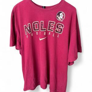 Florida State Seminoles Football Nike Burgundy Tshirt Size XL